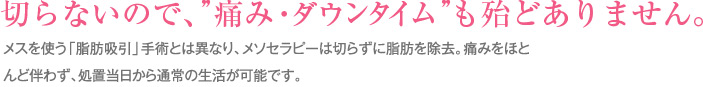 痛みが少なく、安全性の高い先端的医療