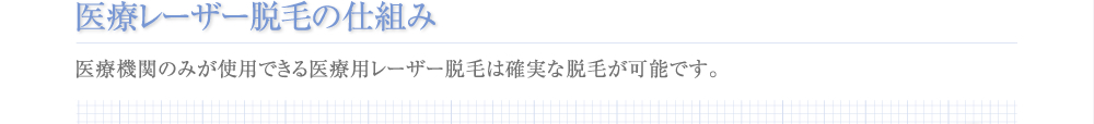医療レーザー脱毛の仕組み