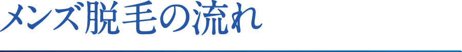 メンズ脱毛の流れ